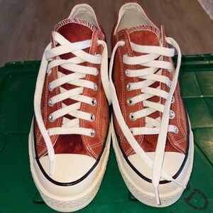 Converse Chuck 70 Ox Low Top Burnt Orange Wash Tie Dye Sneakers Size 8.5